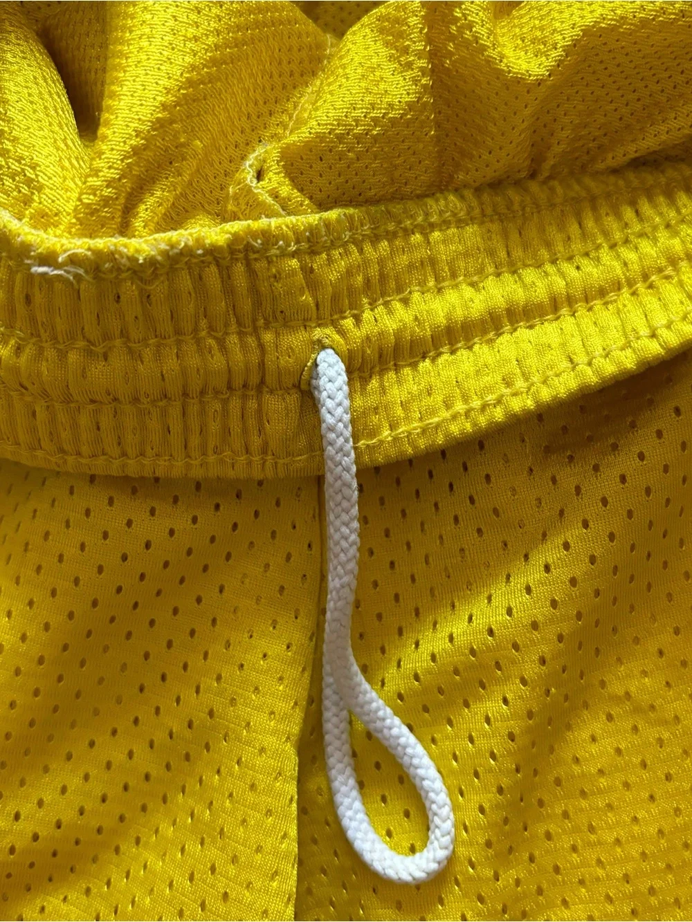 Y2k adidas yellow u of m athletic shorts